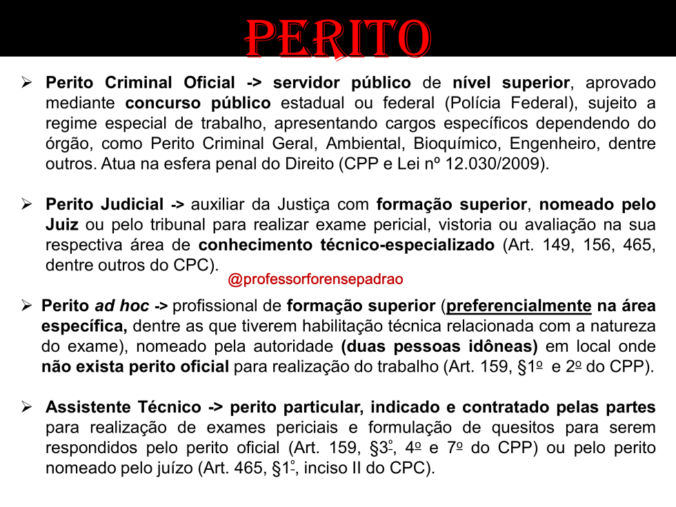 formas de ser perito